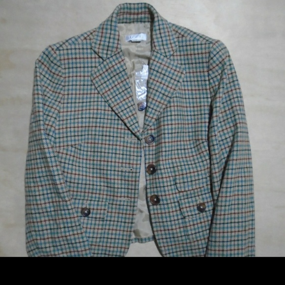 Ann Taylor LOFT Plaid Wool Blazer 0 - Picture 1 of 3